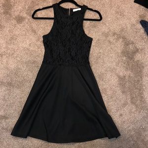 Stunning black dress with lace.